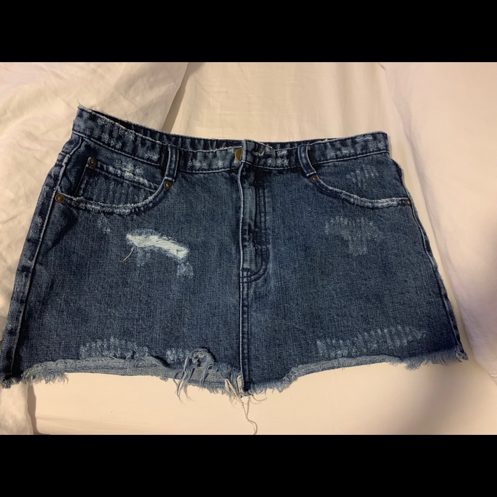 Free People Jean skirt
